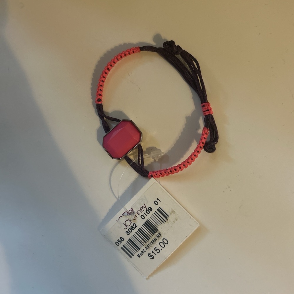 Pink and Purple Braided Bracelet